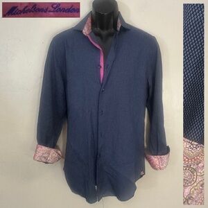 Michelsons London Contrast Long Sleeve Shirt Small Gently worn 100% cotton
